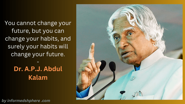 Dr. A. P. J. Abdul Kalam, the former President of India, known as the 'Missile Man of India,' smiling warmly in a traditional Indian suit. Abdul Kalam Quotes